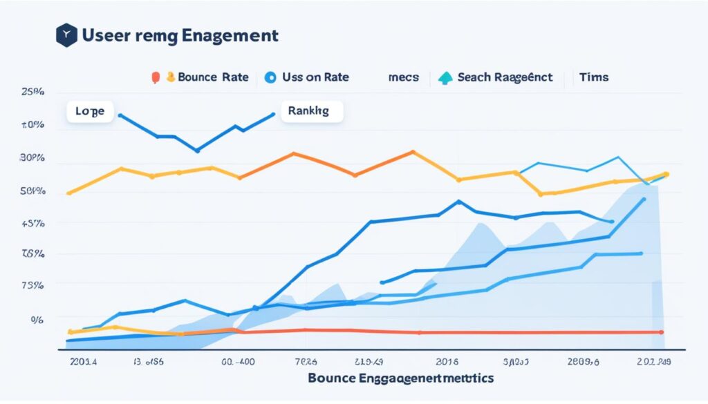 User engagement metrics impact SEO rankings